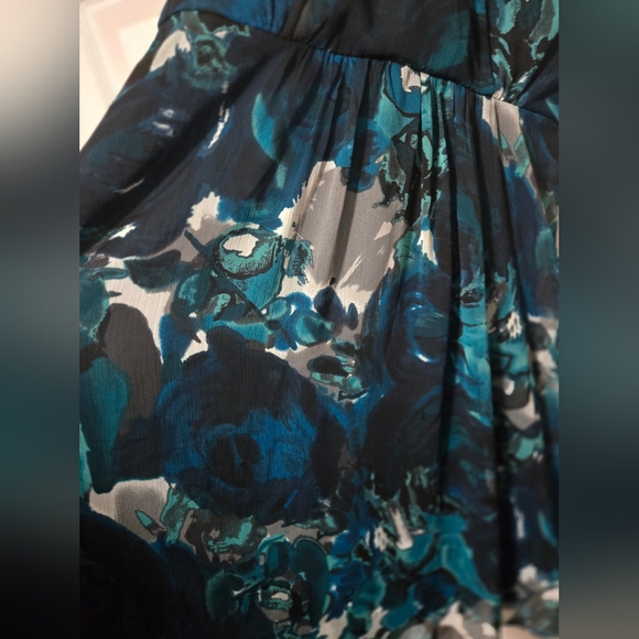 Ann Taylor Loft Blue & Teal Dress, Size 4 petite, EUC - Picture 12 of 16